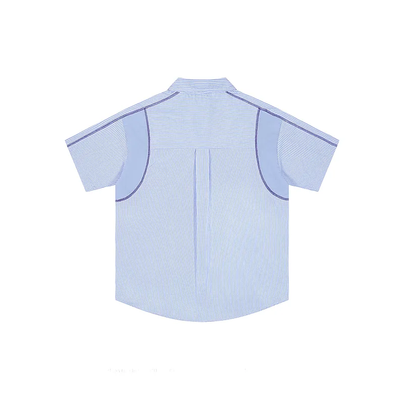 Simple Striped Polyester Shirt-1