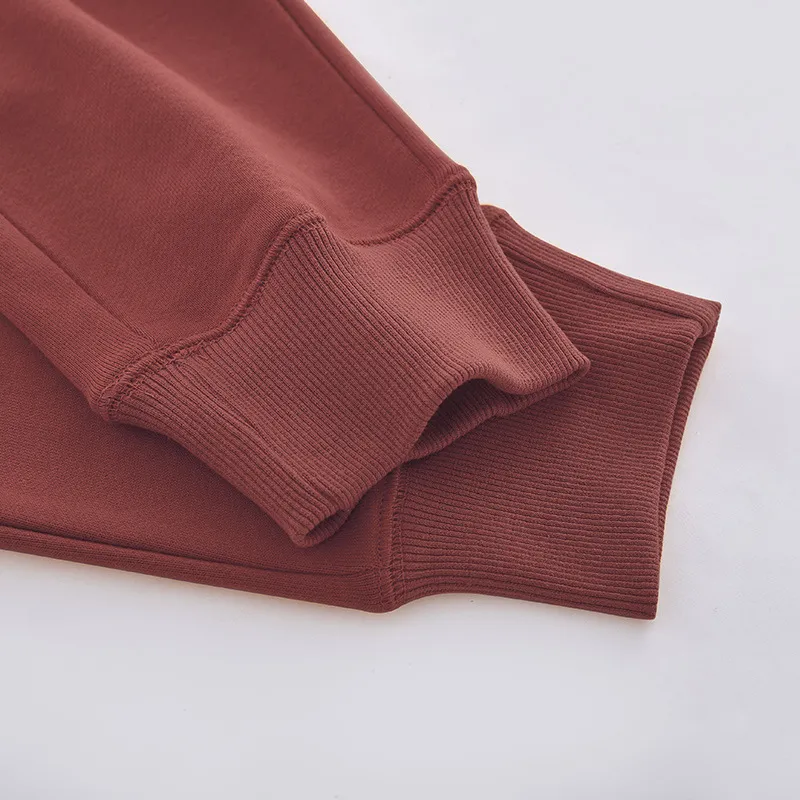 Simple Plain Cotton Casual Pants-4