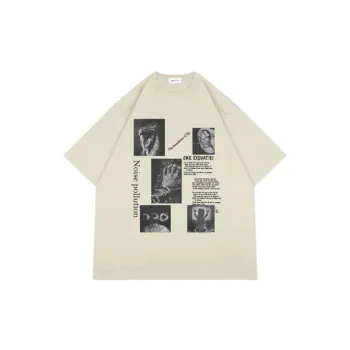 Retro Print Washed T Shirt