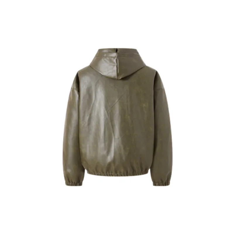 Retro Oversized Leather Jacket-6