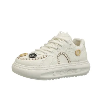 Trendy Button Canvas Shoes with Thick Soles