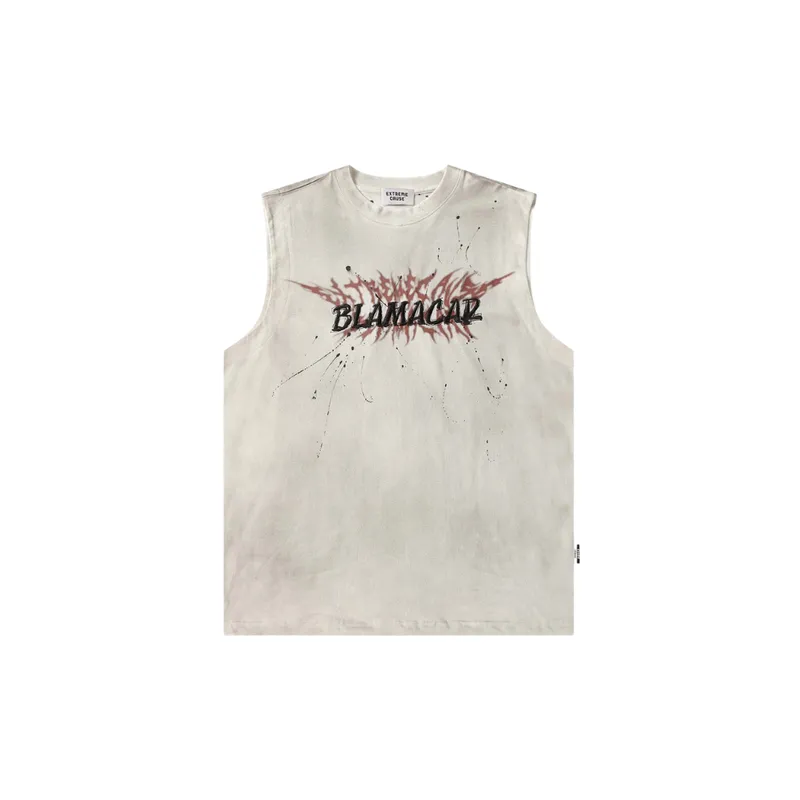 Distressed Ink Splashed Vest-2