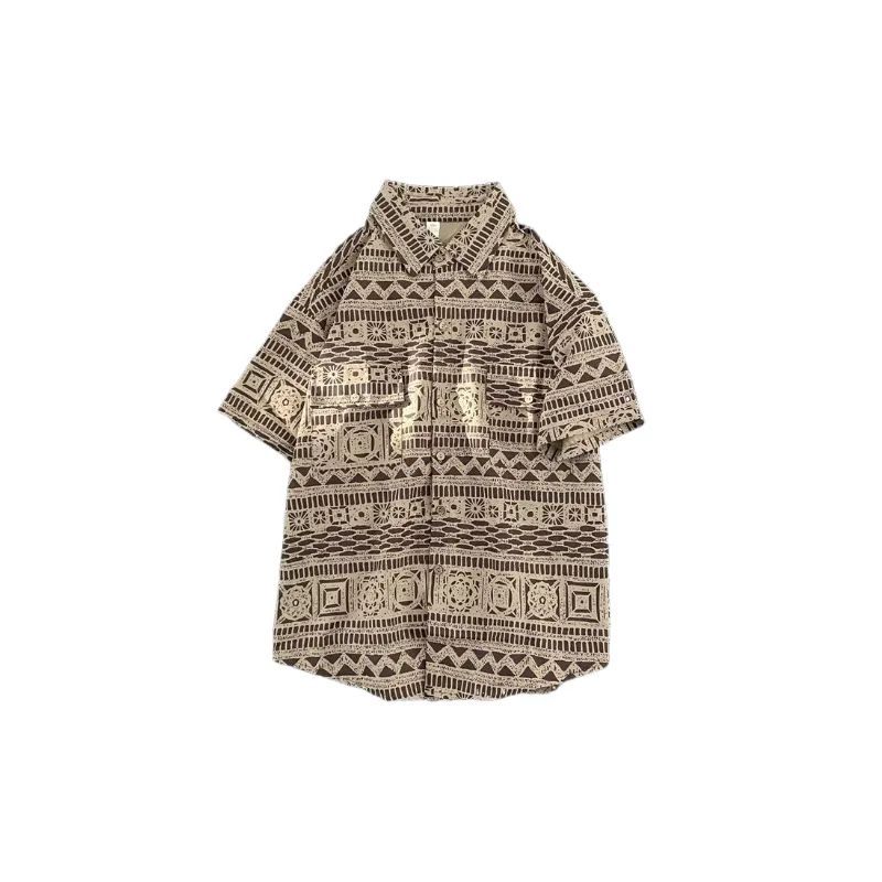 Casual Loose Cotton Blended Fabric Shirt-0