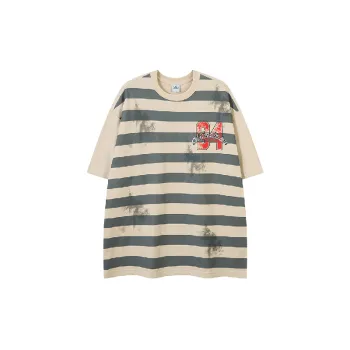 Retro Fashionable Combed Cotton T-Shirt