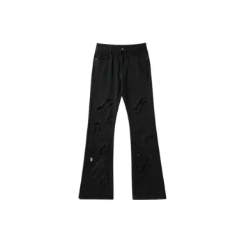 Retro Ripped Trendy High Street Straight Loose Pants