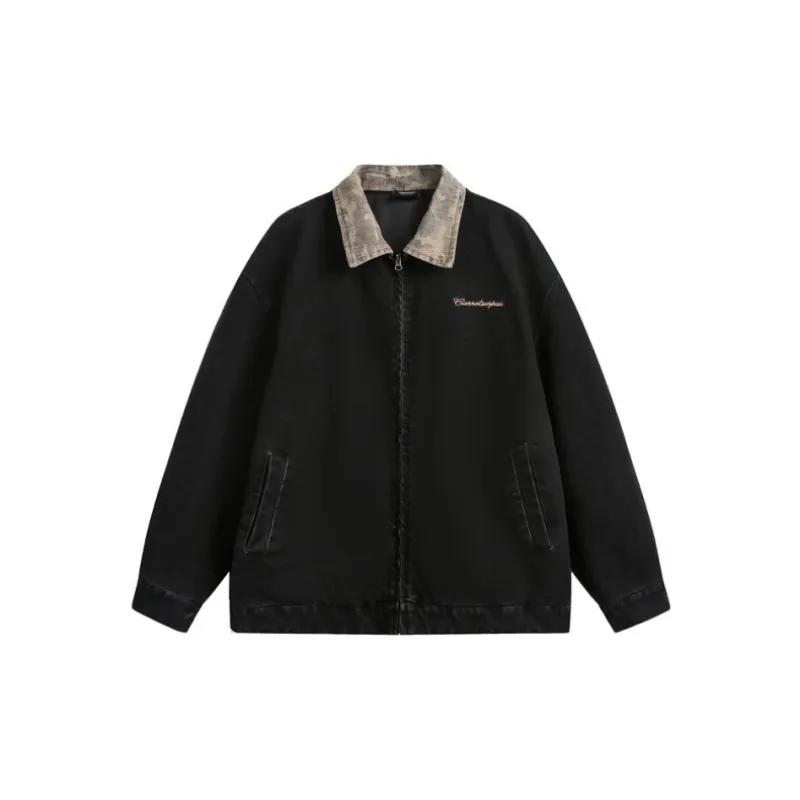 Trendy Retro Cotton Blended Fabric Jacket-0