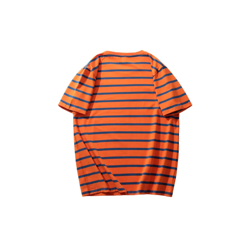 Casual Striped Cotton T-Shirt-1