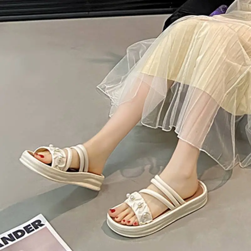 Retro Contrast Color Beach Sandals-5