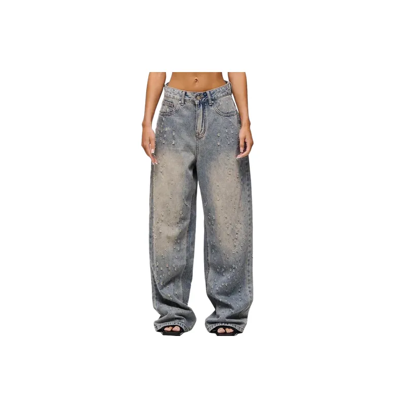 Retro Loose Jeans Women-0