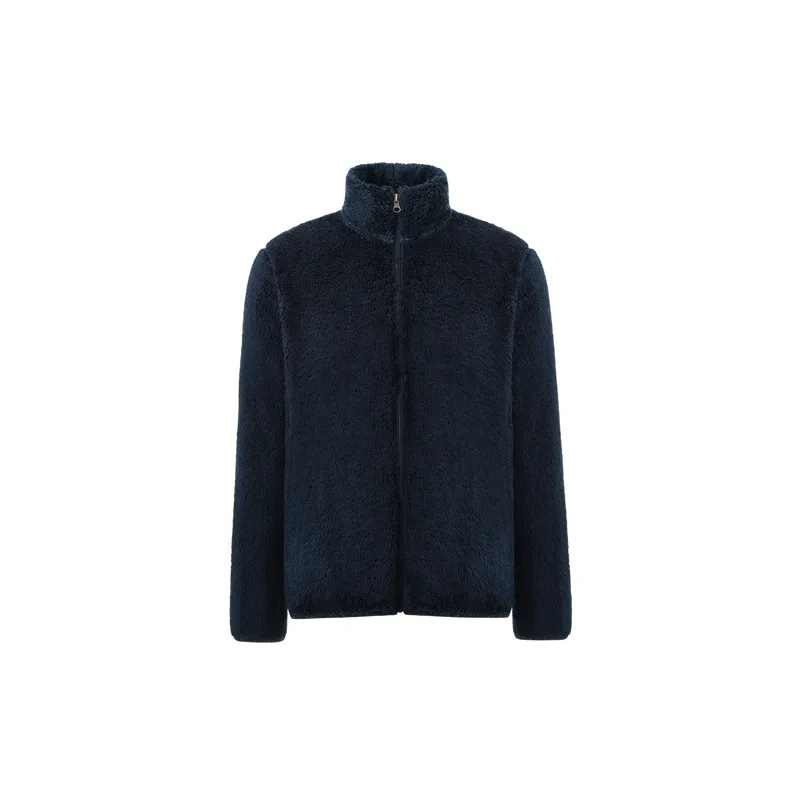 Basics Loose Polar Fleece Velvet Jacket-7