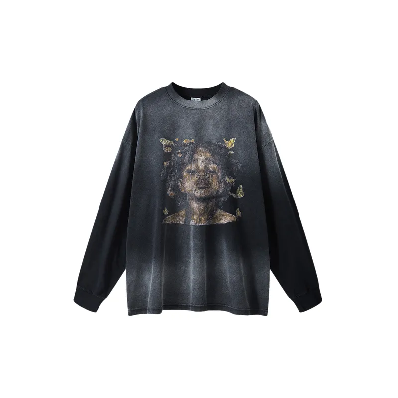 Retro Loose 100% Cotton T Shirt-6