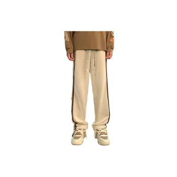 Stitching Contrasting Color Loose Straight Leg Wide Leg Sports Pants