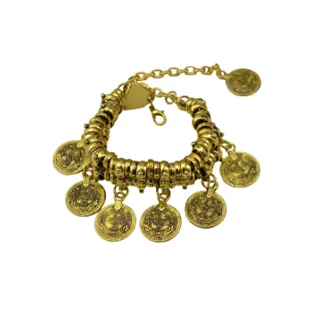 Hip Hop Punk Alloy Anklet Coin Tassel Bracelet
