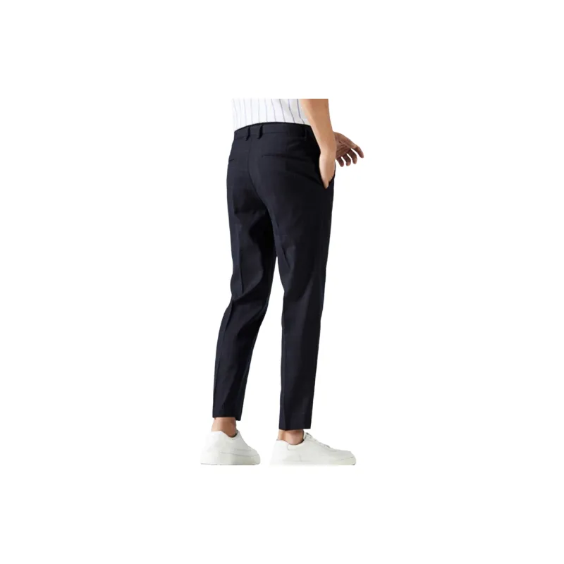 Fashionable Plaid Blended Synthetic Fabrics Suit Trousers-3