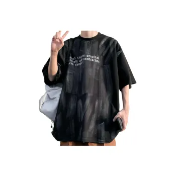 Niche Feeling Hand painted Graffiti T shirt