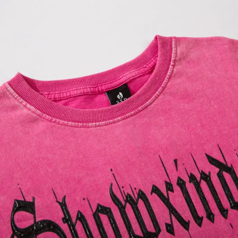 Street Loose Cotton Blended Fabric T Shirt-6