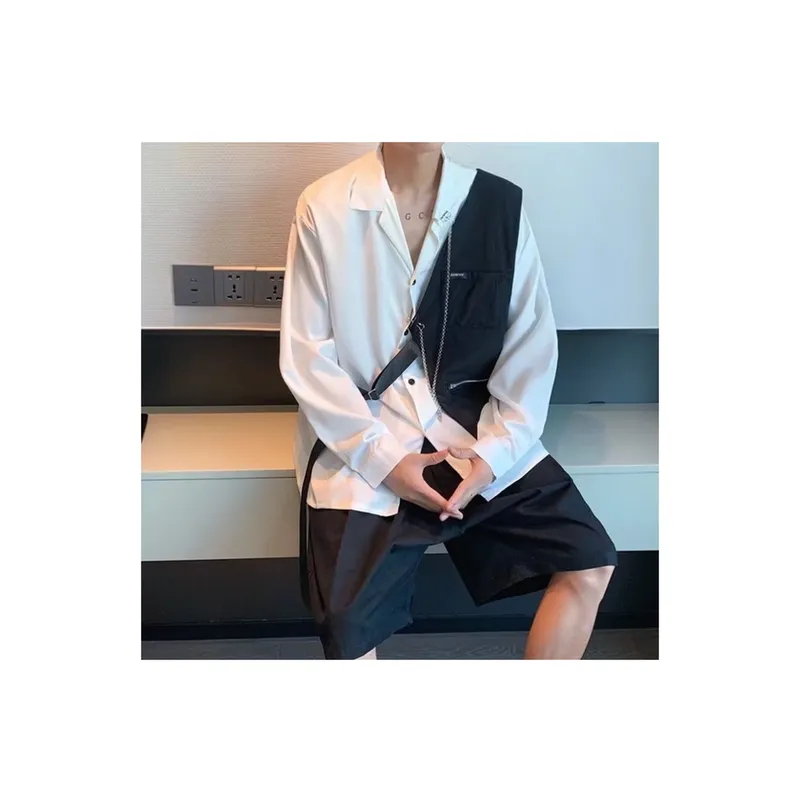 High Street Fashionable Brand Personalized Stacked Vest swag OOTD-4