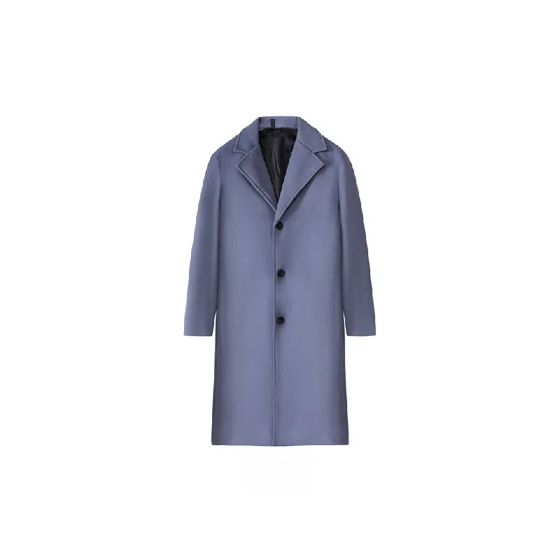 Street Simple Woolen Fabric Coat-0