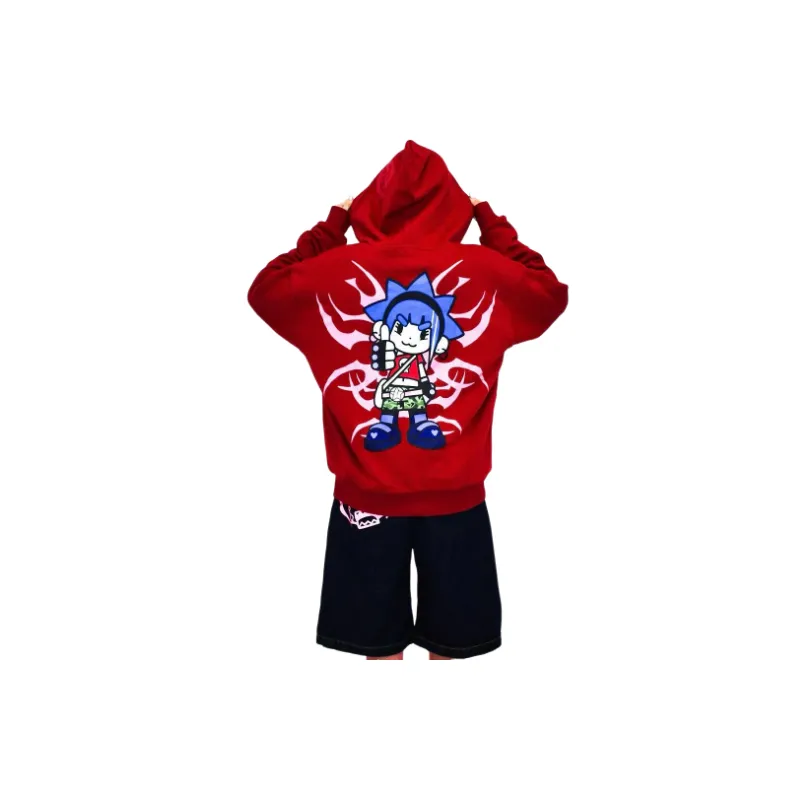 Casual Loose Polyester Hoodie-1