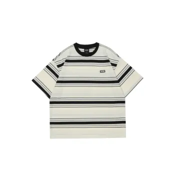 Retro Striped Casual Short Sleeved T Shirt