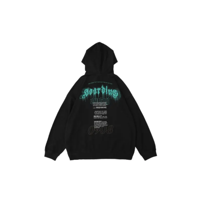 Loose and Versatile Letter Embroidered Casual Sweatshirt-3