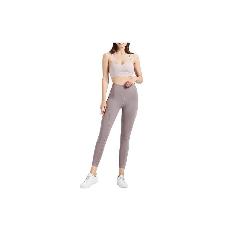 Casual Plain Nylon Leggings-0