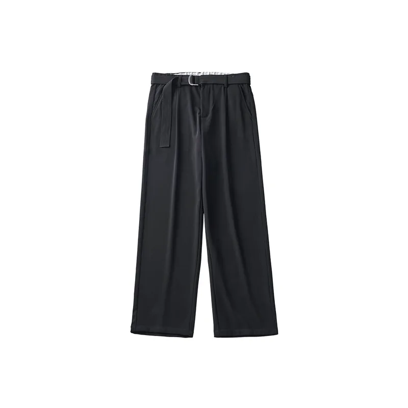 Casual Loose Straight Leg Blended Synthetic Fabrics Casual Pants-3