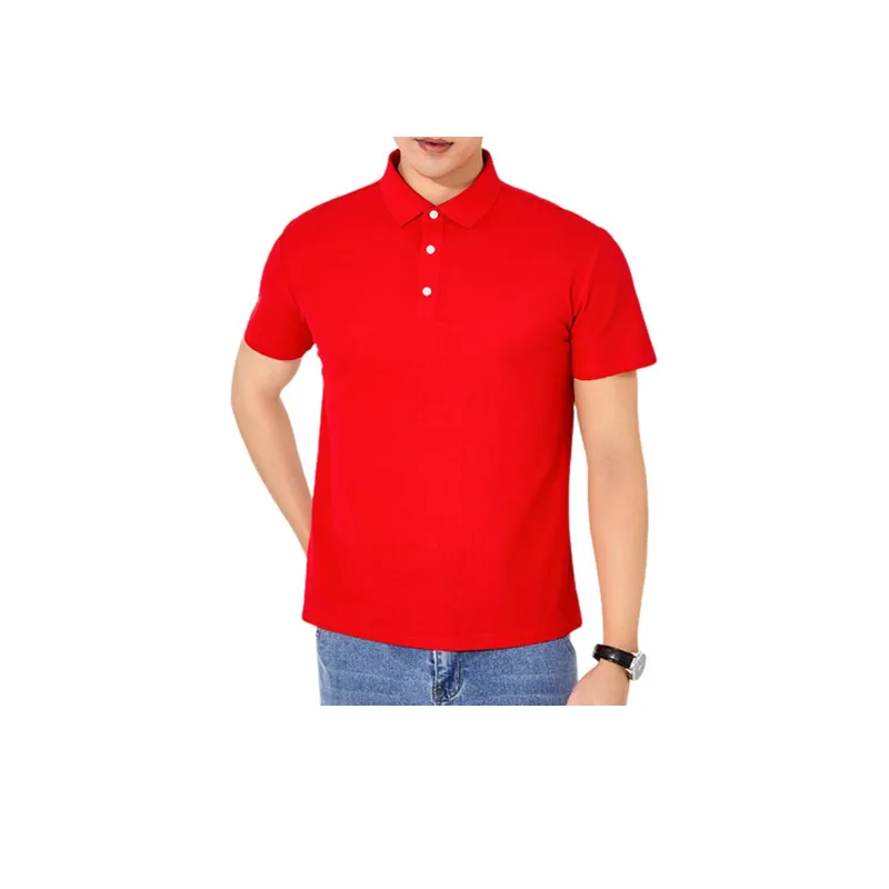 Short sleeved Embroidered Cotton Lapel T shirt-2
