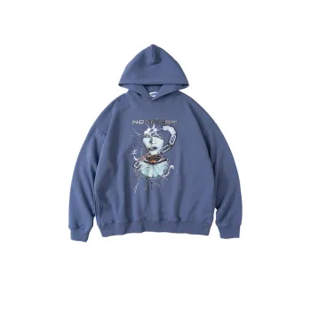 Judy Printing Personality High Hooded Sweatshirt