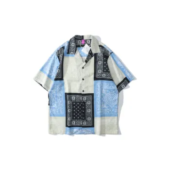 Retro Trendy Hawaiian Beach Flower Shirt