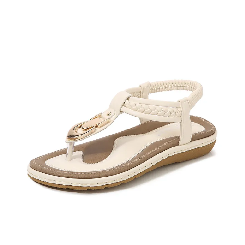 Casual Plain Beach Sandals-3