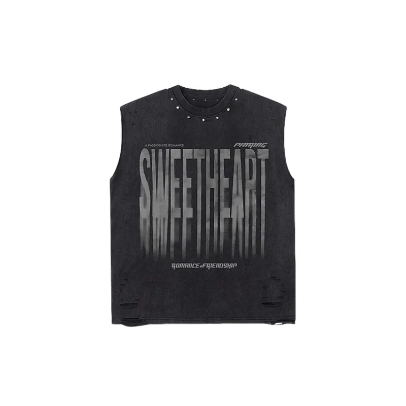 Hip Hop Loose Training Trendy Vest-0
