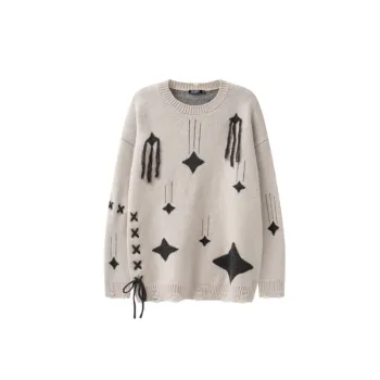 Meteor Falling Loose Crewneck Knitted Sweater