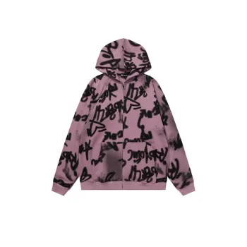 Tie Dye Hooded Embroidered Versatile Sweatshirt