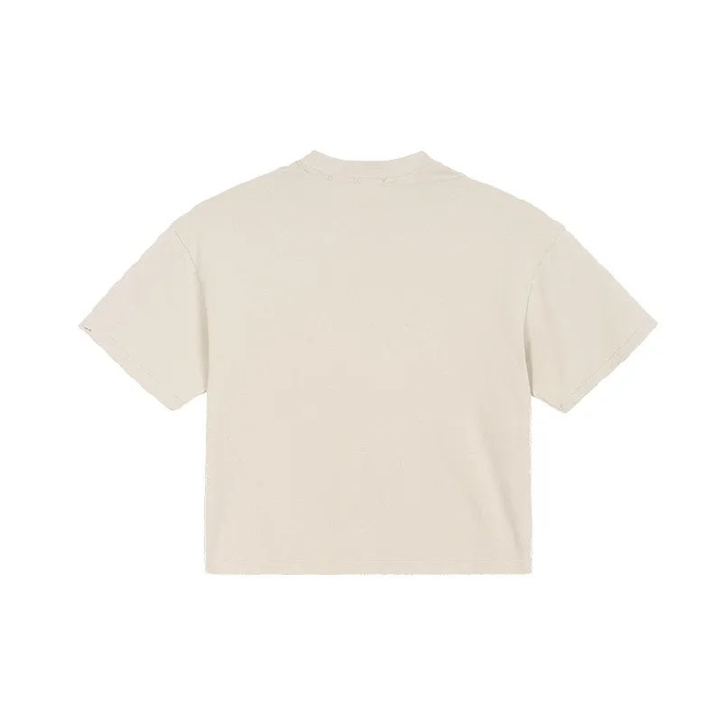 Simple Plain Linen/Cotton Blended Fabric T Shirt-2