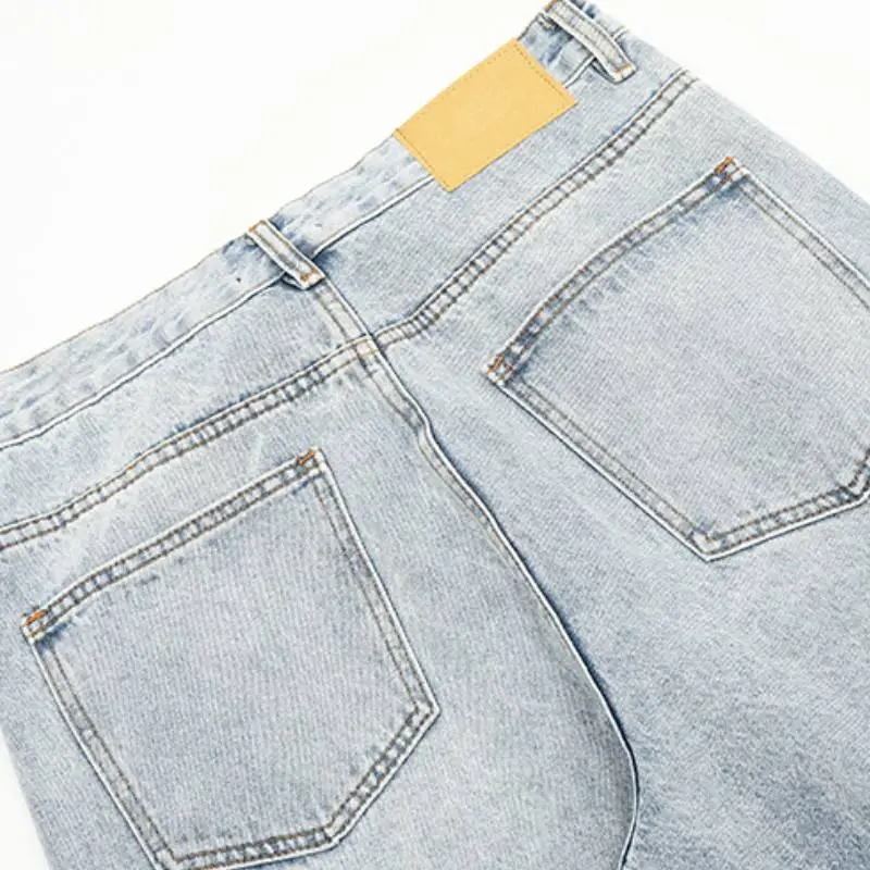 Retro Straight Leg Jeans-5