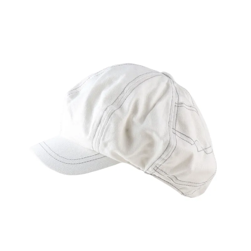Retro Washed Denim Beret-0