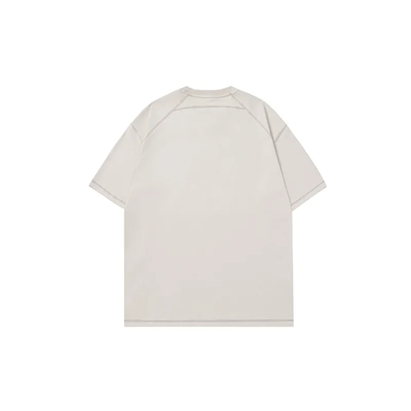 Plain Letter 100% Cotton T Shirt-1
