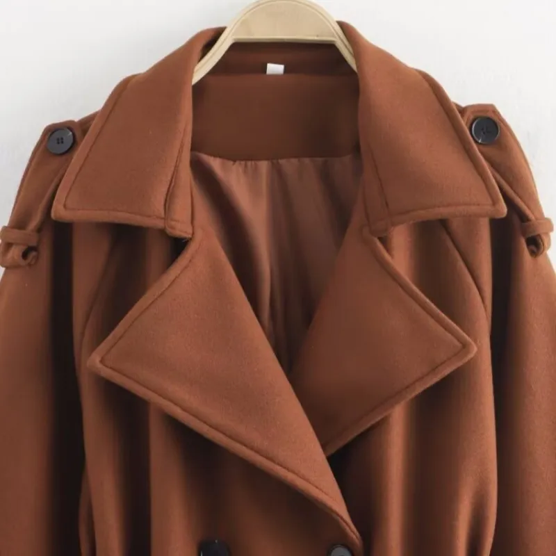 Fashion Casual Blended Fabric Coat Women-4