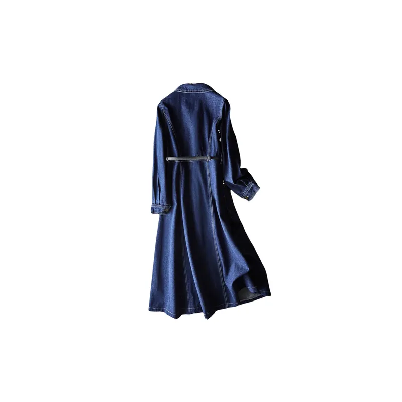Retro Simple Denim Dress Women-1