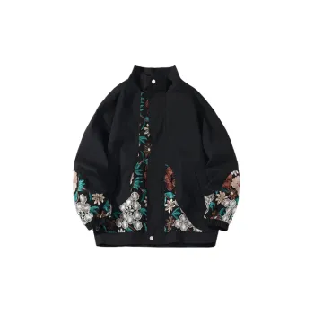 New Season Fashion Style Embroidered Stitching Collar Brand Loose Casual Workwear Jacket