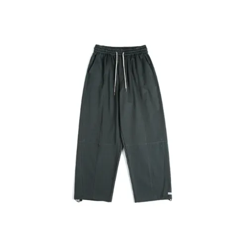 Retro Solid Color Loose Drawstring Pants