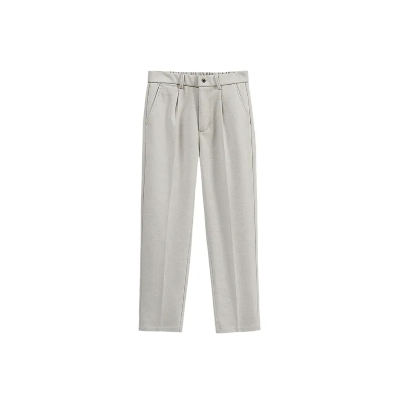 Casual Loose Cotton Blended Fabric Suit Trousers-5