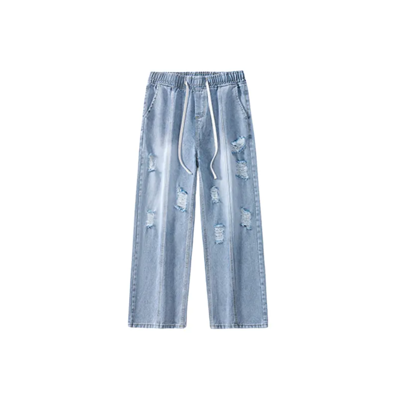 Loose Straight Leg Jeans-11