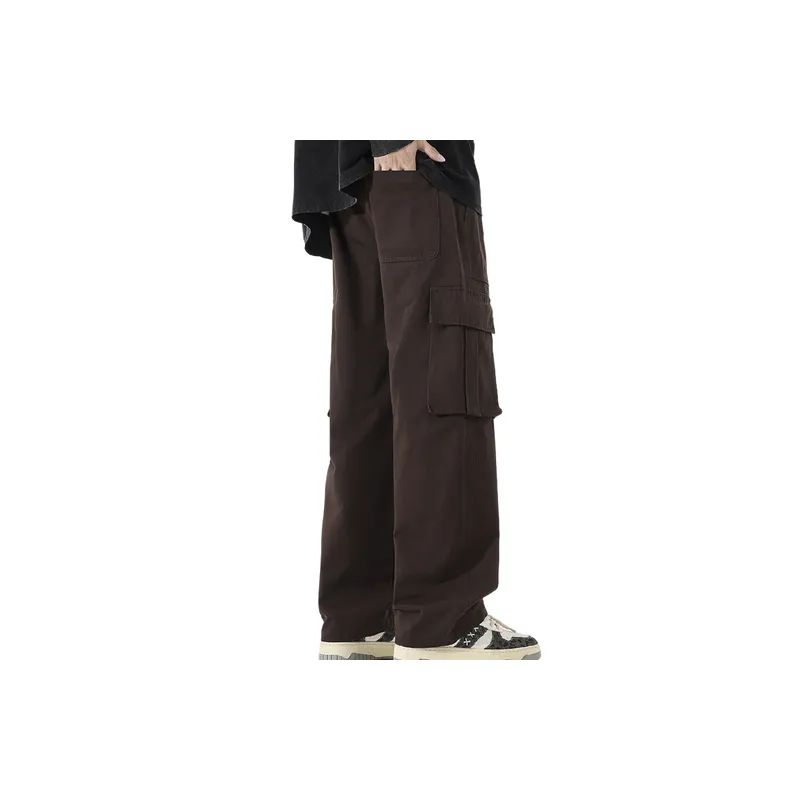 Loose Casual Cotton Cargo Pants-3