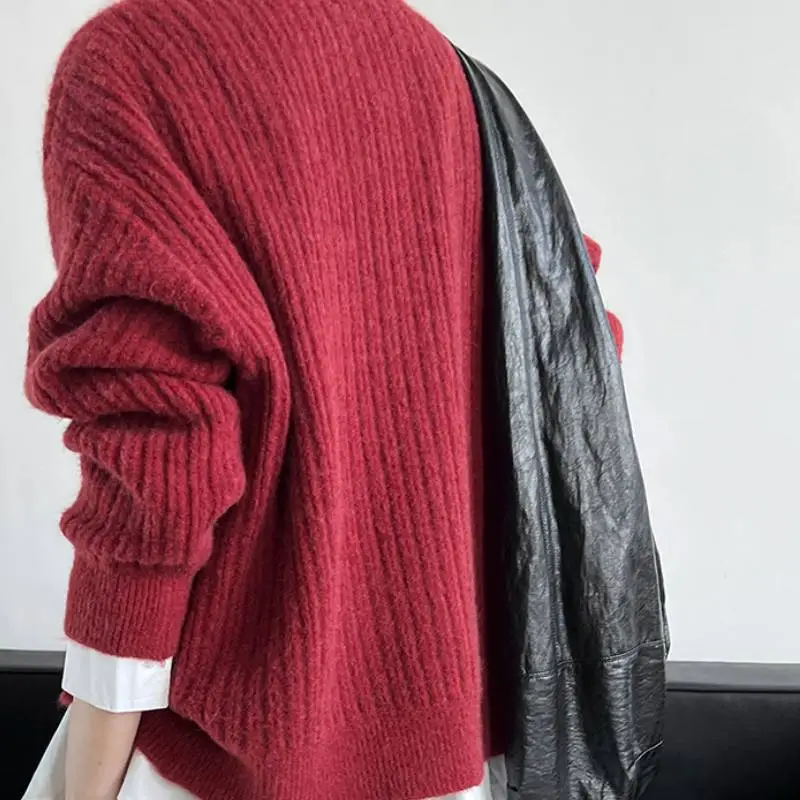 Retro Fashionable Berber Fleece Knitwear-7