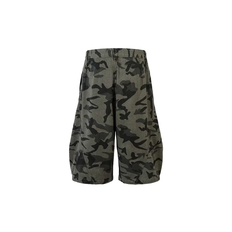 Retro Loose Cotton Blended Fabric Casual Shorts-1