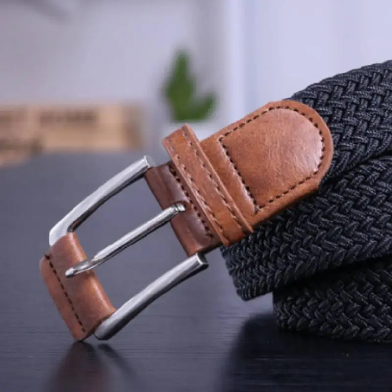 Fashionable Braid Leather Belt Man-2