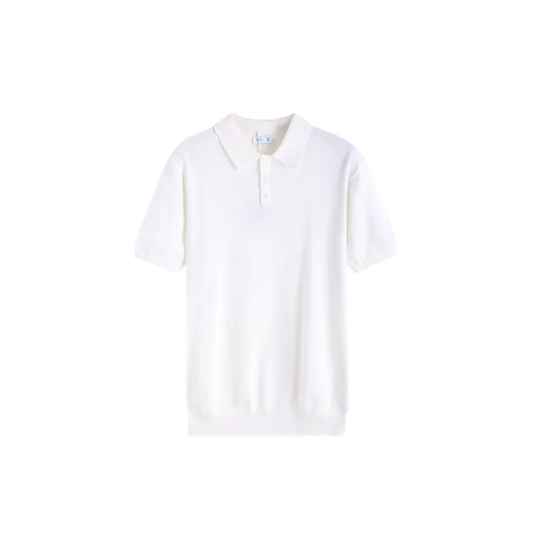 Casual Plain  Ice Silk Polo-4