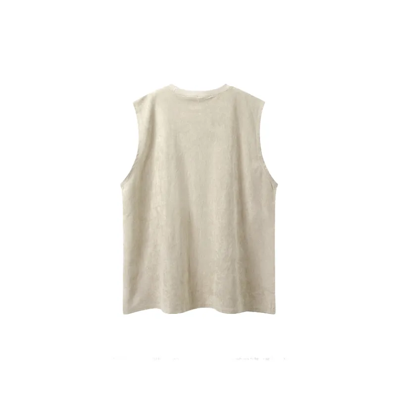 Retro Loose Polyester Vest-3